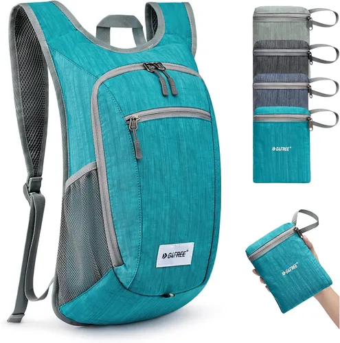Vista 18 de G4Free 10L/15L Mochila para Senderismo Plegable Ligera, Mochila de Día para Caminatas, Pequeña, Viaje al Aire Libre, Bolsa de Hombro Plegable