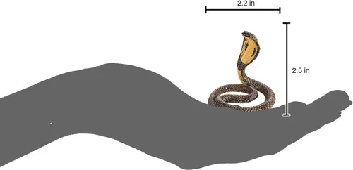 Vista 3 de MOJO King Cobra Realista Internacional Juguete Réplica de Juguete Pintada a Mano