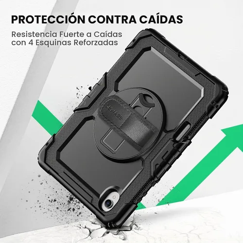 Vista 7 de SEYMAC Funda para Samsung Galaxy Tab S11 5G 2025 de 11 pulgadas, resistente a prueba de golpes, con protector de pantalla, soporte giratorio, correa
