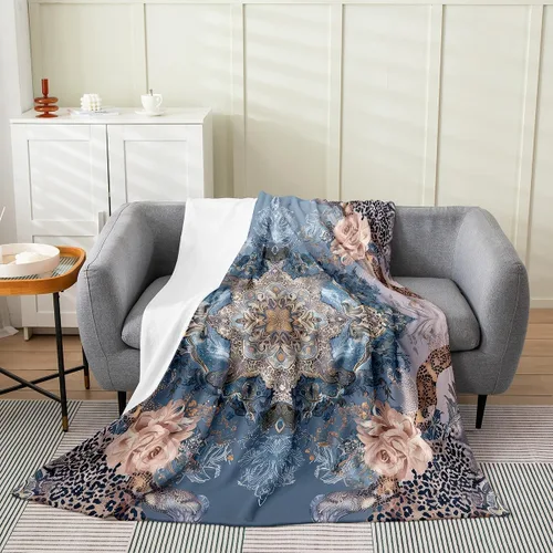Vista 19 de Erosebridal Sketch Tree Flannel Blanket 40x50 Inch Vintage Farmhouse Fleece Blanket Grey Minimalist Mid Century Fuzzy Plush Throw French Country