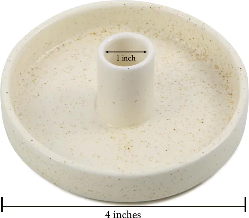 Vista 2 de Soporte Palo Santo, quemador de incienso de cerámica para madera de Palo Santo o palo de incienso perfumado, color beige