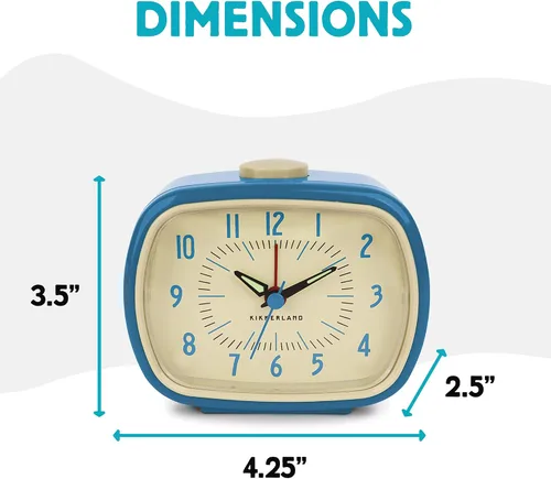 Vista 4 de Reloj con alarma cuadrado, de la marca Kikkerland
