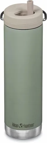 Vista 8 de Klean Kanteen TKWide Botella de agua aislada con tapa giratoria, botella de agua reutilizable de viaje con popote de acero inoxidable, perfecta