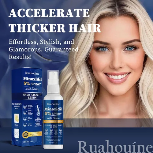 Vista 9 de Suero en Spray de Crecimiento Capilar con 5% de Minoxidil, Tratamiento para el Recrecimiento del Cabello para Hombres y Mujeres, Fortalece y Engrosa