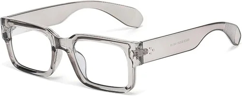 Vista 13 de PORADAY Gafas rectangulares para mujeres y hombres, lentes de luz azul, anteojos cuadrados negros