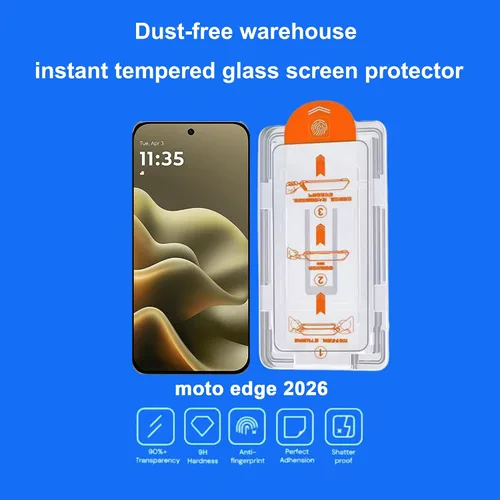 Vista 5 de for Motorola Moto Edge 2026 Privacy Screen Protector with Camera Lens Protector, 9H Hardness Anti-Scratch Tempered Glass flim, Auto