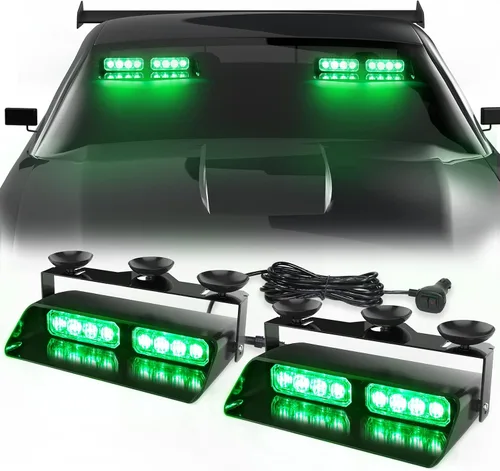 Vista 15 de WINECO - Barra de luces estroboscópicas 2 en 1 para tablero de emergencia, advertencia de seguridad, luces intermitentes de peligro