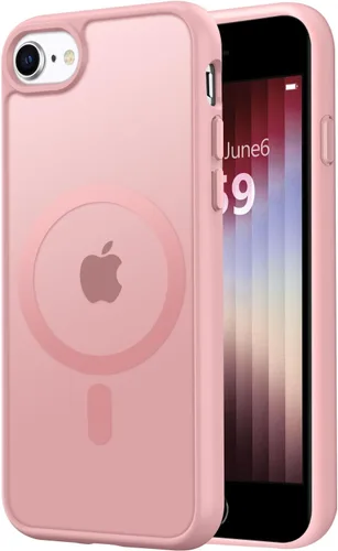 Vista 46 de Vooii Funda para iPhone SE 3ª/2ª/2020 con Magnético, Funda iPhone 8/7 [Compatible con Magsafe] [Diseño Integrado] Sensación de Agarre Cómoda Delgada
