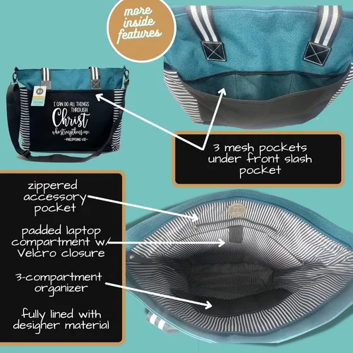 Vista 5 de Bolso con cremallera para mujer con diseño de iglesia cristiana