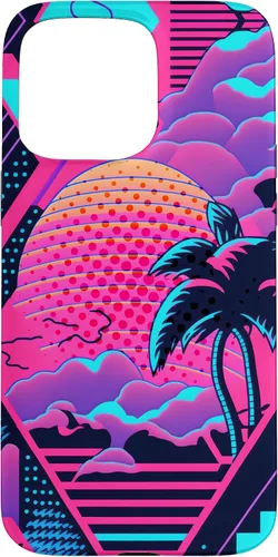 Vista 31 de iPhone 16 Retro Vaporwave Vibes - Funda para amantes de la nostalgia de la música de los años 90
