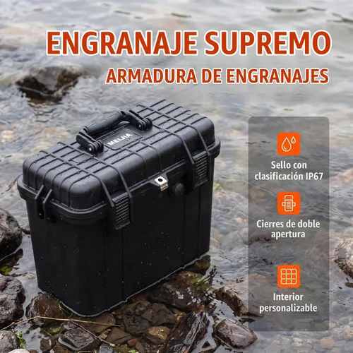 Vista 8 de MEIJIA Funda rígida impermeable para cámara para todo tipo de clima con espuma de ajuste personalizado incluida, elegante negro, apto para drones
