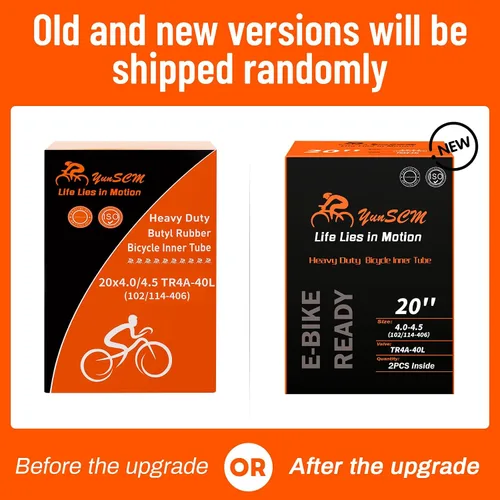 Vista 7 de 2 tubos para neumáticos de bicicleta eléctrica de 20 x 4, 20 x 4.5, válvula Scharder TR4A-40L (102/114-406), tubos interiores compatibles con tubos