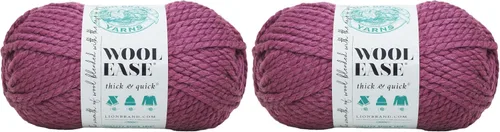 Vista 63 de Lion Brand Yarn - Ovillo de lana Wool-Ease Thick & Quick color fuerza aérea Super Bulky Wool Acrylic Blend Fiber for Soft Hats, Sweaters, Chunky