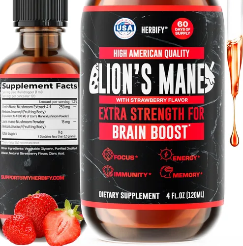 Vista 11 de Suplemento de hongos – Lions Mane Reishi Cordyceps Chaga Turkey Tail Inulina y más hongos para apoyo inmunológico, energía – Suplementos cerebrales