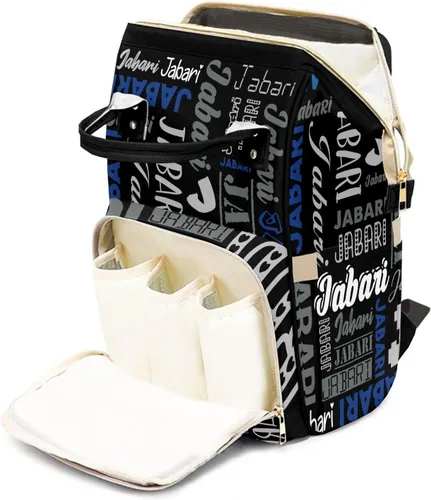 Vista 8 de Bolsos de bebé de encargo del muchacho del nombre, mochila Negro 01