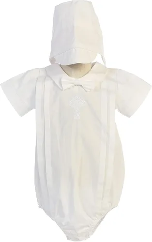 Vista 6 de Trajes de bautismo para niños, Traje de bautizo para bebé, Ropa de mameluco de algodón bautismal - Ropa de Bautizo para Niño Bebe