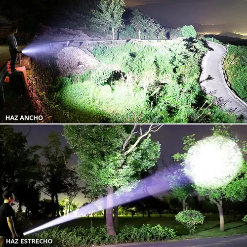 Vista 6 de Lylting Linternas LED recargables de alto lúmenes, 99,000 lúmenes, linterna súper brillante con 5 modos e impermeable, potente linterna de mano