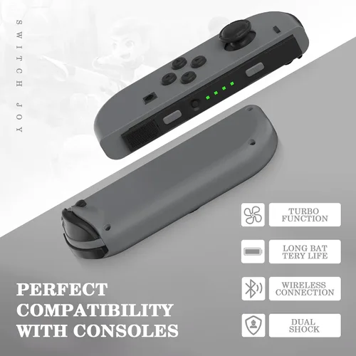 Vista 5 de Joycon Controller for Switch,Joy Cons for Switch Controllers,Left Right Wireless Remote Replacement for Switch Joycons Support Dual Vibration6-Axis