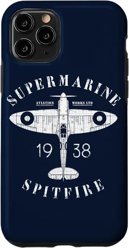 Vista 17 de iPhone 12 Pro Max Spitfire RAF Británico WW2 Fighter Aviation Case Supermarine Aviation
