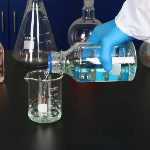 Vista 8 de stonylab Botellas de almacenamiento graduadas con tapa de rosca GL45, 8.5 fl oz de vidrio de borosilicato, botellas redondas de almacenamiento