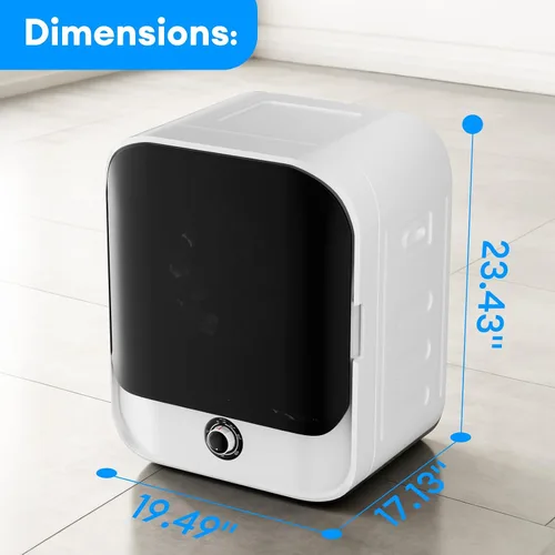 Vista 9 de TABU Juego combinado de lavadora y secadora, lavadora compacta de 18 libras completamente automática con 10 programas de lavado y secadora compacta