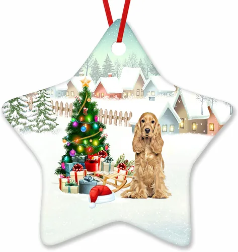 Vista 80 de Prezzy Airedale Terrier - Adorno para decoración de árbol de Navidad, regalos lindos para amantes de los perros, para familiares y amigos, nuevo