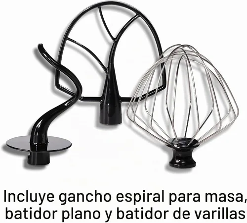 Vista 6 de Hamilton Beach Professional Batidora de Pie Totalmente Metálica con Hub de Accesorios Especializados, Tazón de 5 Cuartos, 12 Velocidades, Incluye
