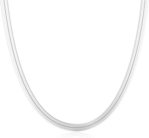 Vista 18 de DEARMAY - Collares de oro bañado de 14 quilates para mujer, delicado collar de gargantilla de espiga de oro, collar de serpiente en capas finas