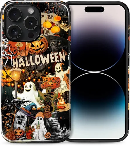 Vista 28 de Funda para iPhone 13 iPhone 14, a prueba de golpes, funda protectora híbrida de 2 capas, doble protección contra caídas, antiarañazos, diseño Rojo
