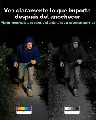 Vista 4 de BOTSLAB - Cámara de seguridad inalámbrica 4K para exteriores
