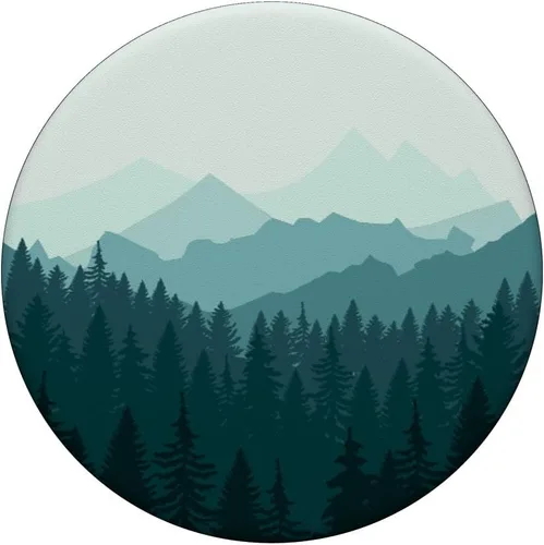 Vista 3 de Mountains Pine Trees PopSockets Swappable PopGrip