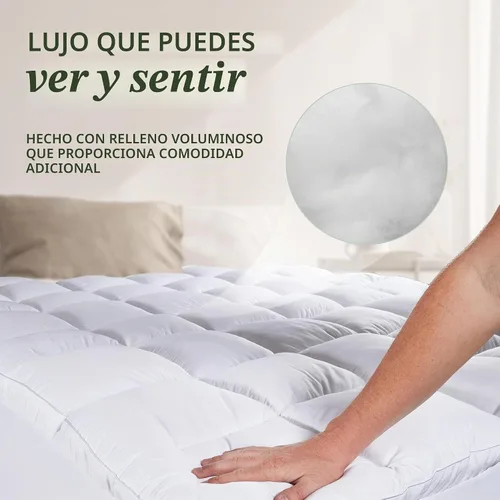 Vista 5 de Beckham Hotel Collection Cubrecolchón híbrido de tamaño individual (extra acolchado) y protector - Funda de colchón acolchada impermeable