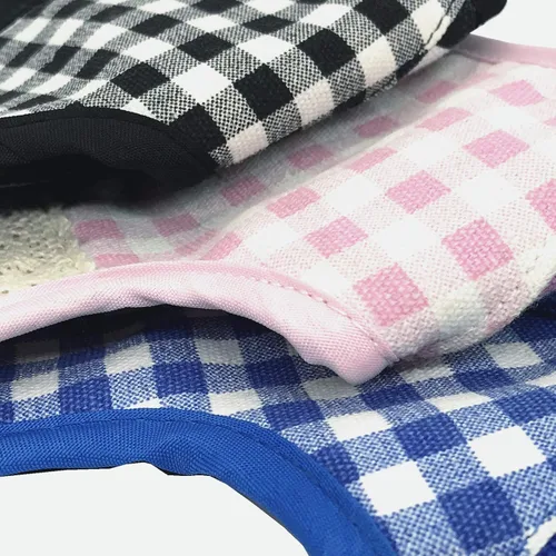 Vista 7 de Arnés de gato con correa, ajustable para gatos, chaleco acolchado para gatos, Black Plaid