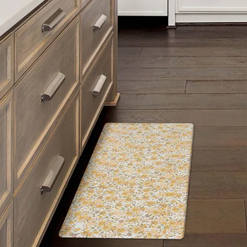 Vista 13 de Lucky Brand Tapete de bienestar impreso – Tapete de cocina acolchado cómodo – Fácil de limpiar – Antifatiga y antideslizante – 0.472 in Seda Floral