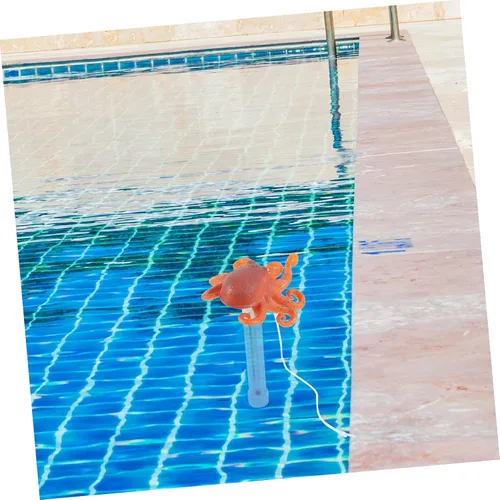 Vista 6 de POPETPOP Floating Water Thermometer for Pool and Bathtub Cartoon Octopus Design Accurate Bath Water Temperature Measuring Tool for Spas Aquariums