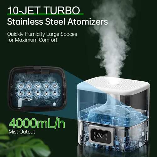 Vista 3 de Humidificador YOKEKON para Habitación Grande 30L/7.93Gal, Humidificador Comercial para Toda la Casa de 5000 pies cuadrados, Humidificador de Relleno