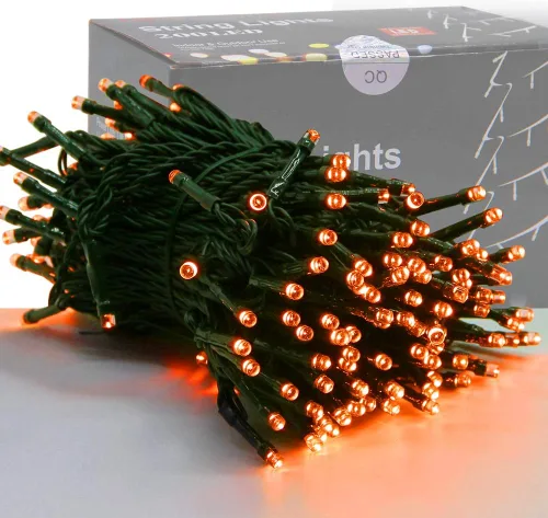Vista 11 de Iluminación del hogar de 66 pies. Mini luces decorativas de Navidad de 200 luces LED de alambre verde, luces de hada estrellada enchufables, 8 modos
