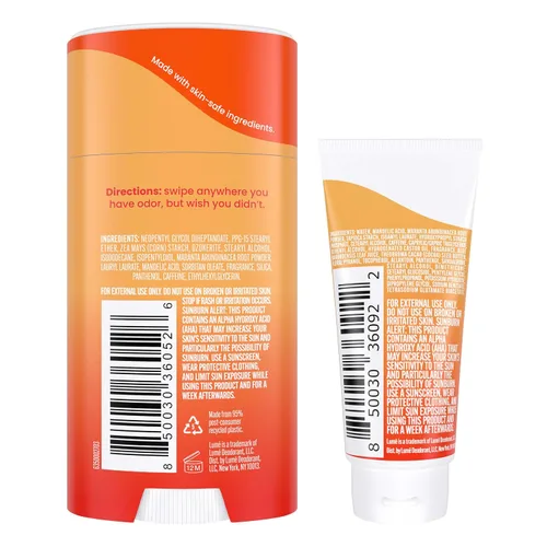Vista 2 de Lume Desodorante para todo el cuerpo - Crema invisible en tubo mini + paquete de barra sólida - Control de olor durante 72 horas - Sin aluminio