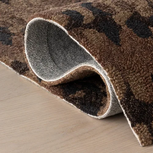Vista 5 de Dash & Albert Paint Chip Hand Micro Hooked Wool Rug, 2' X 3', Bark Abstract