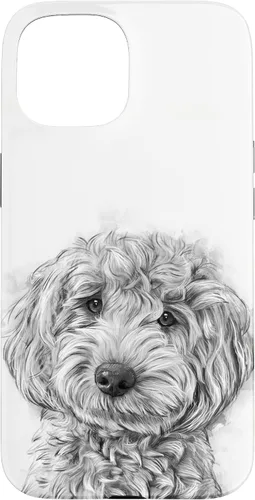 Vista 6 de iPhone 12/12 Pro Golden Doodle Retrato lindo perro ilustración caso de regalo