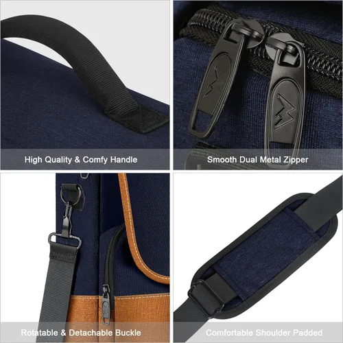 Vista 38 de MATEIN Bolsa tipo mensajero para hombres, mochila escolar para adolescentes, ligera de 17.3 pulgadas, maletín para laptop grande, bolsa cruzada