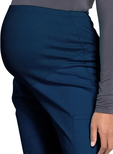Vista 3 de Cherokee Pantalones de maternidad para mujer, ropa de trabajo profesional suave elástico WW220