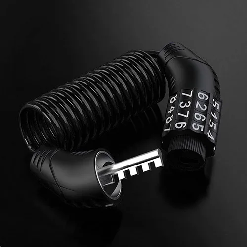 Vista 7 de Cable de bloqueo de casco de motocicleta, bloqueo de seguridad para casco y Negro 2 piezas
