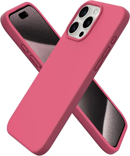 Vista 14 de ORNARTO Funda compatible con iPhone 15 Pro Max de 6.7 pulgadas, de silicona líquida delgada, de 3 capas, de gel suave, protectora, a prueba