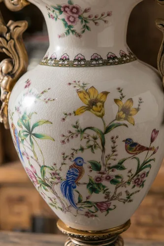 Vista 7 de Magcolor Jarrón de cerámica blanca de mesa alta para flores de hierba de pampas, 16.1 pulgadas de alto, diseño único jarrón de cerámica agrietada