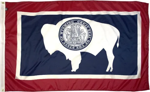 Vista 65 de FlagSource Bandera del estado de Alabama, material de nailon 200D con certificación FMAA, resistente, fabricada en Estados Unidos, resistente a