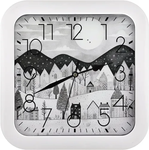 Vista 10 de 10" Square Modern Wall Clock,Ancient Egypt Print Kitchen Clocks Wall Battery Operated,Silent Non Ticking Unique Funny Cute Wall Clock for Living