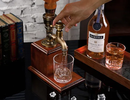 Vista 4 de Dispensador de bebidas para fiestas, accesorios de bar, regalos para amantes del vino, whisky, hombre, decoración de cuevas para marido, papá