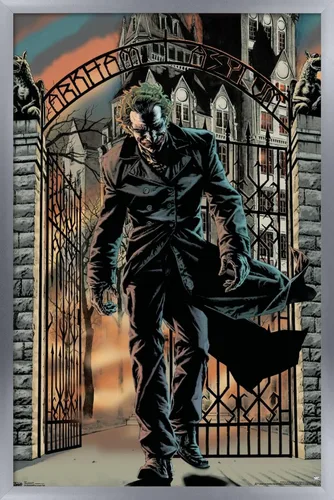 Vista 8 de Trends International DC Comics - Póster de pared de Arkham Asylum The Joker, 22.375 x 34 pulgadas, versión premium sin marco