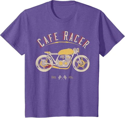 Vista 53 de Camiseta Cafe Racer - Old School - Camiseta de motocicleta vintage Negro